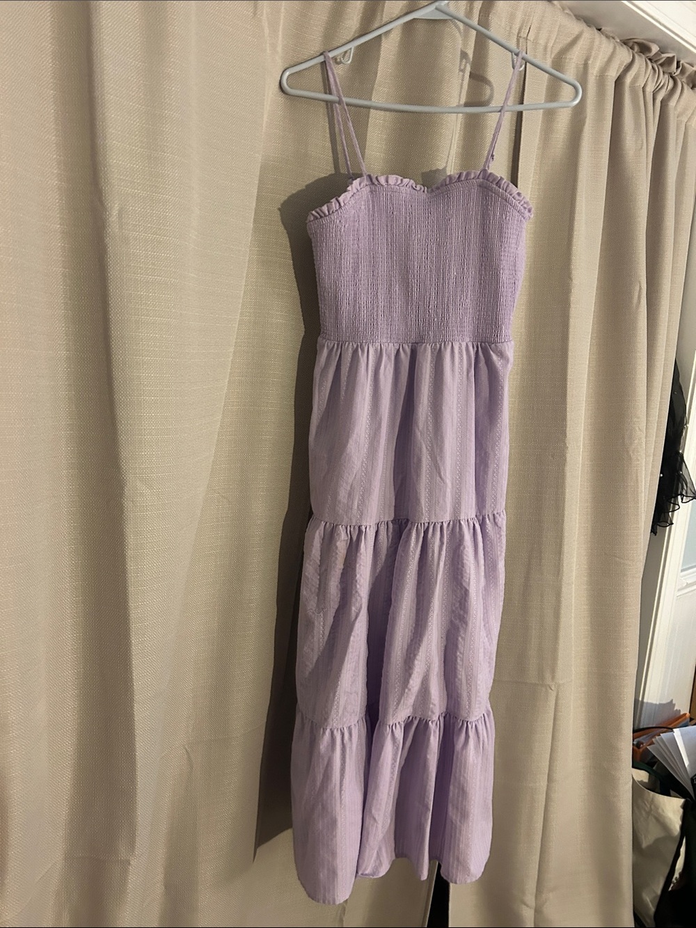art class Lavender Smocked Tiered Maxi Dress